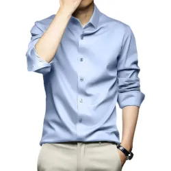 Men Regular Fit Solid Button Down Collar Formal Shirt